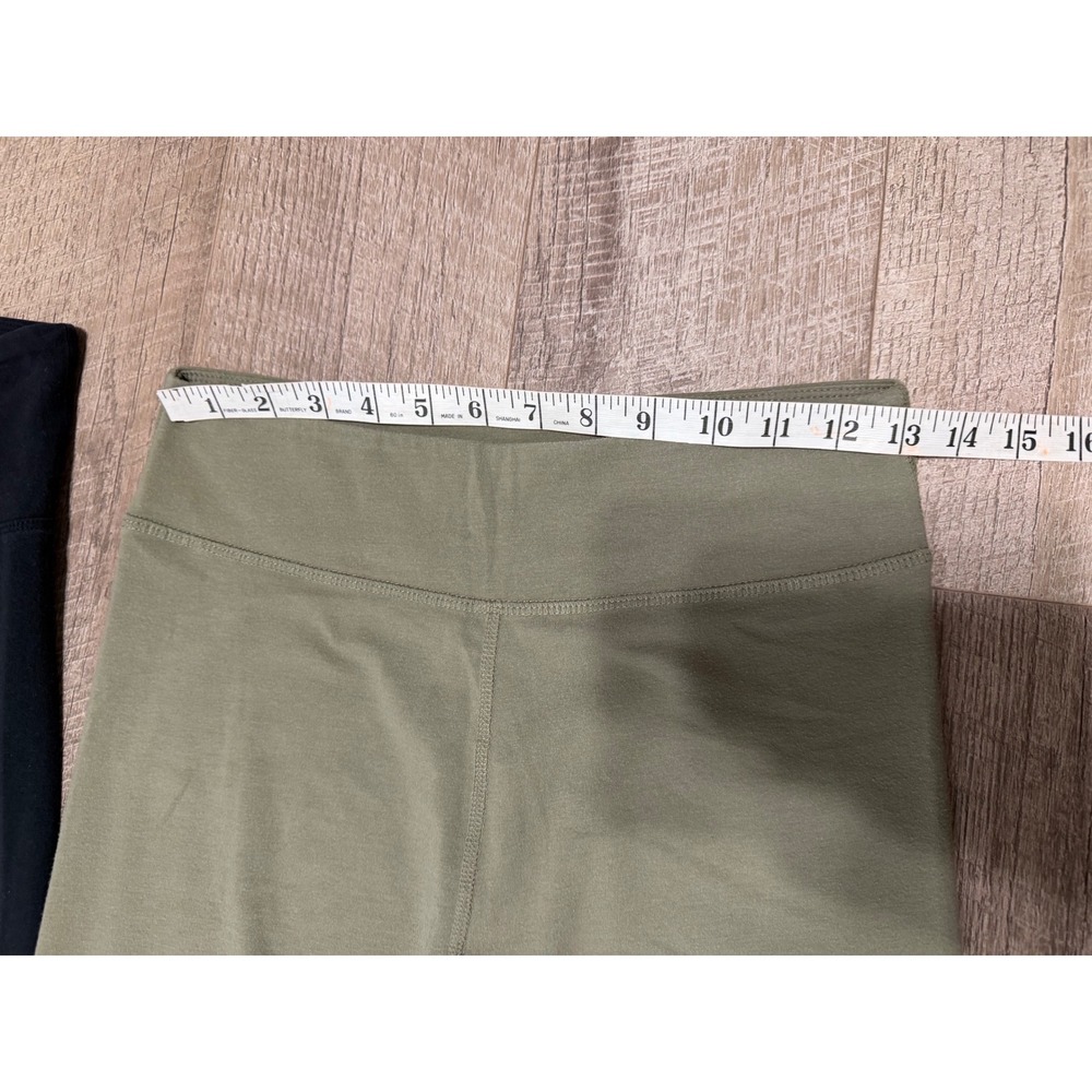 Sonoma Women's Leggings Bundle Black Olive Green Cotton Blend Size Medium - Picture 6 of 11